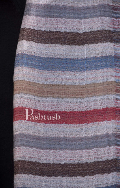 Pashtush India 70x200 Pashtush Mens Cashmere - Wool, Reversible Muffler, Greyed Hues