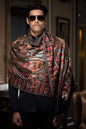 Pashtush India 70x200 Pashtush Mens Collection, Wool Embroidery Nalki Scarf, Rich Black