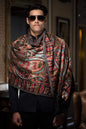 Pashtush India 70x200 Pashtush Mens Collection, Wool Embroidery Nalki Scarf, Rich Black