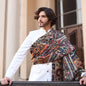 Pashtush India Mens Shawls Gents Shawl Pashtush Mens Darbar Printed Shawl, 100% Pure, Woolmark Certified, Full Size