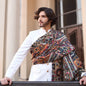 Pashtush India Mens Shawls Gents Shawl Pashtush Mens Darbar Printed Shawl, 100% Pure, Woolmark Certified, Full Size