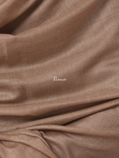 Pashtush India Mens Shawls Gents Shawl Pashtush Mens Diamond Weave Shawl, Fine Wool, Medium Size, Taupe