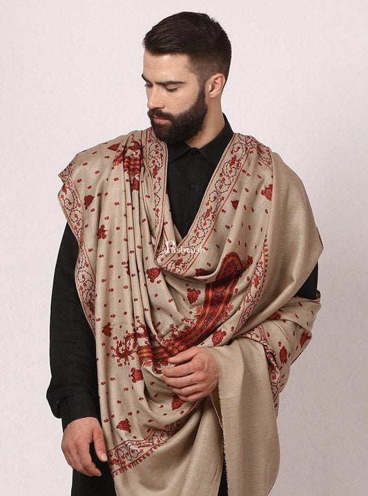 Pashtush India Mens Shawls Gents Shawl Pashtush Mens Embroidery Shawl, Gents Shawls, Handmade Embroidery