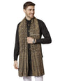 Pashtush India 70x200 Pashtush Mens Ethic Stole, Fine Wool, Soft and Warm, Earthy Hues