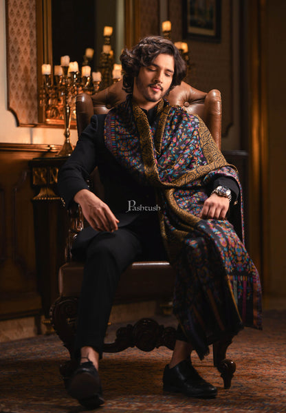 Pashtush India Mens Shawls Gents Shawl Pashtush Mens Ethnic Shawl, Mens Lohi , Full Size, Fine Wool