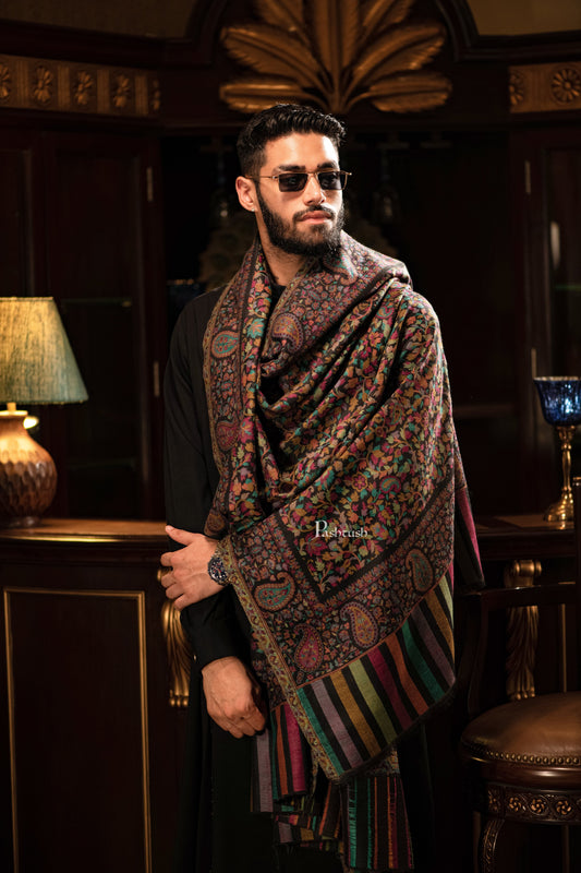 Pashtush India Mens Shawls Gents Shawl Pashtush Mens Ethnic Shawl, Mens Lohi , Full Size, Fine Wool