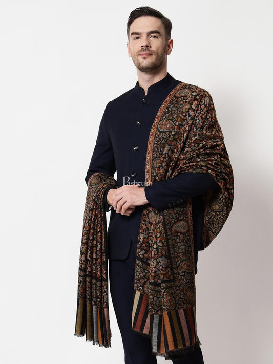Pashtush India Mens Shawls Gents Shawl Pashtush Mens Ethnic Shawl, Mens Lohi , Full Size, Fine Wool