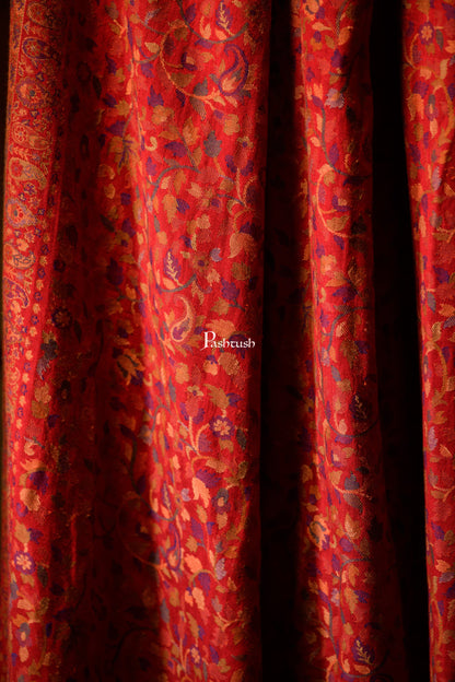 Pashtush India Mens Shawls Gents Shawl Pashtush Mens Ethnic Shawl, Mens Lohi, Full Size, Fine Wool, Maroon