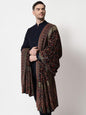 Pashtush India Mens Shawls Gents Shawl Pashtush Mens Ethnic Shawl, Mens Lohi , Full Size, Fine Wool, With Metallic Weave Border