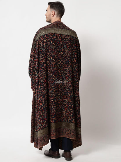 Pashtush India Mens Shawls Gents Shawl Pashtush Mens Ethnic Shawl, Mens Lohi , Full Size, Fine Wool, With Metallic Weave Border
