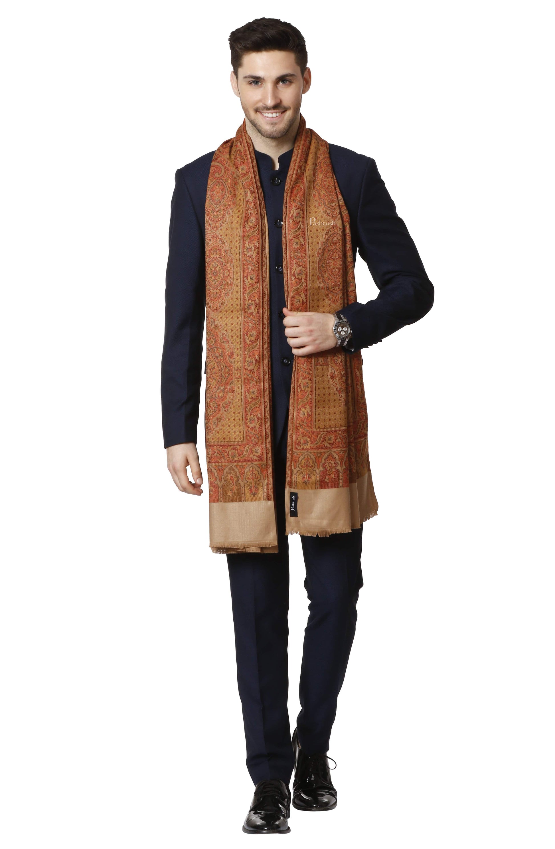 Pashtush India 100x200 Pashtush Mens Ethnic Stole