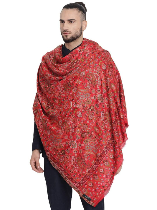 Pashtush India 100x200 Pashtush Mens Ethnic Stole, Faux Pashmina, Soft and Warm, Multi coloured