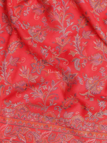 Pashtush India 100x200 Pashtush Mens Ethnic Stole, Faux Pashmina, Soft and Warm (Scarlet Red)