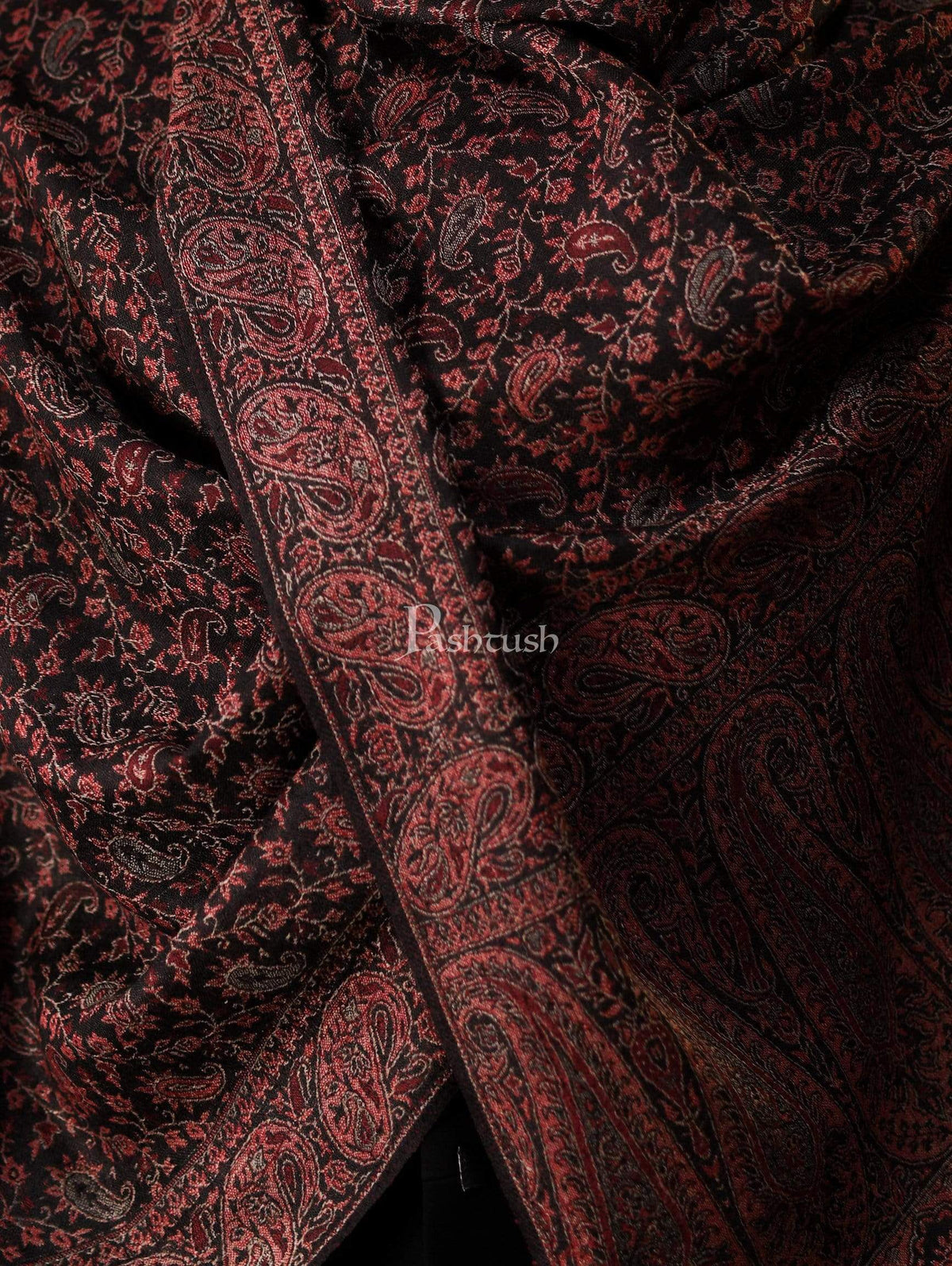 Pashtush India 70x200 Pashtush Mens Ethnic Weave Stole, Fine Wool
