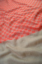 Pashtush India Mens Scarves Stoles and Mufflers Pashtush Mens Extra Fine Wool Reversible Stole, Checkered Design, Deep Orange