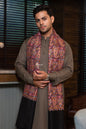 Pashtush India Mens Scarves Stoles and Mufflers Pashtush Mens Extra Fine Wool Shawl, Nalki Embroidery  Design, Black