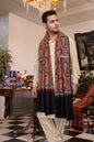 Pashtush India Mens Shawls Gents Shawl Pashtush Mens Extra Fine Wool Shawl, Papier Mache Design, Black