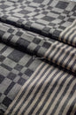Pashtush India Mens Stoles and Scarves Scarf Pashtush Mens Extra Fine Wool stole, Checkered design, Black