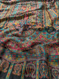 Pashtush India Mens Scarves Stoles and Mufflers Pashtush Mens Extra Fine Wool Stole, Jacquard Design, Black
