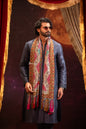 Pashtush India Mens Scarves Stoles and Mufflers Pashtush Mens Extra Fine Wool Stole, Kalamkari Embroidery Design, Multicolour