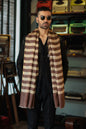 Pashtush India Mens Scarves Stoles and Mufflers Pashtush Mens Extra Fine Wool  Stole, Twilght Collection Stripe Design, Dark Brown