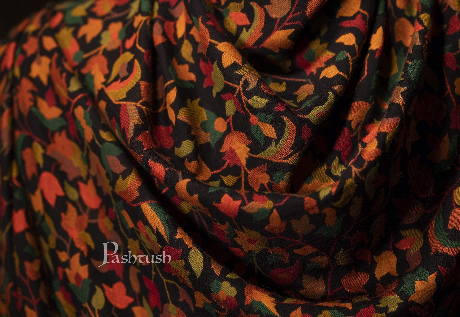 Pashtush India 100x200 Pashtush Mens Extra Fine Soft Kaani Weave Stole, Fine Wool