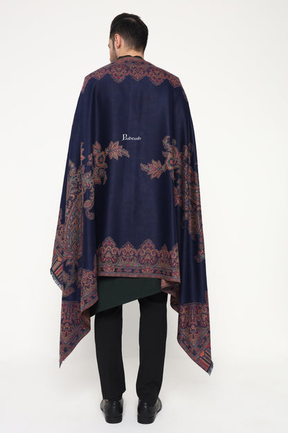 Pashtush India Mens Scarves Stoles and Mufflers Pashtush Mens Faux Pashmina Stole, Ambi Design, Blue