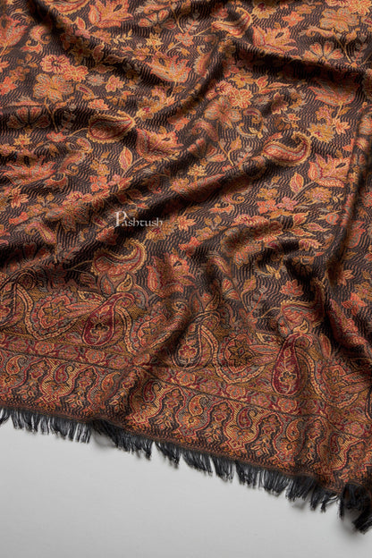 Pashtush India Mens Scarves Stoles and Mufflers Pashtush Mens Faux Pashmina Stole,  Design, Black