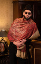 Pashtush India Mens Scarves Stoles and Mufflers Pashtush mens faux pashmina stole, jacquard design, Beige