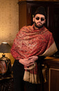 Pashtush India Mens Scarves Stoles and Mufflers Pashtush mens faux pashmina stole, jacquard design, Beige