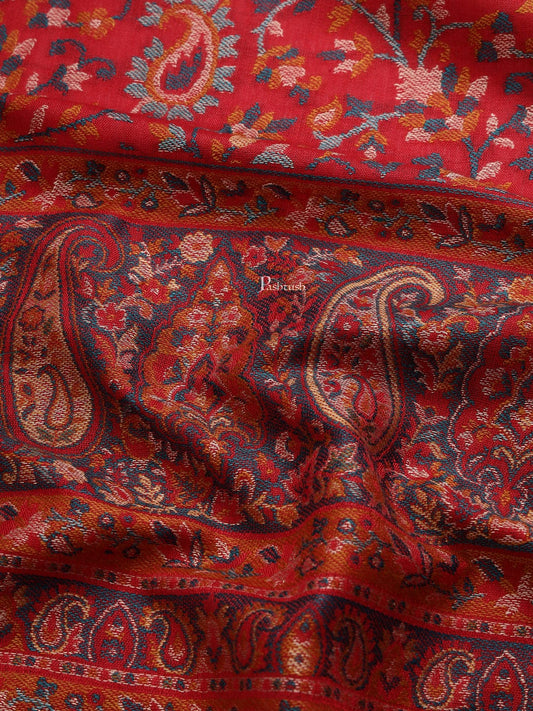 Pashtush India Mens Scarves Stoles and Mufflers Pashtush mens Faux Pashmina stole, Kaani palla design, Maroon