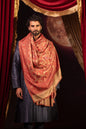 Pashtush India Mens Scarves Stoles and Mufflers Pashtush Mens Faux Pashmina Stole, Paisley Design, Red