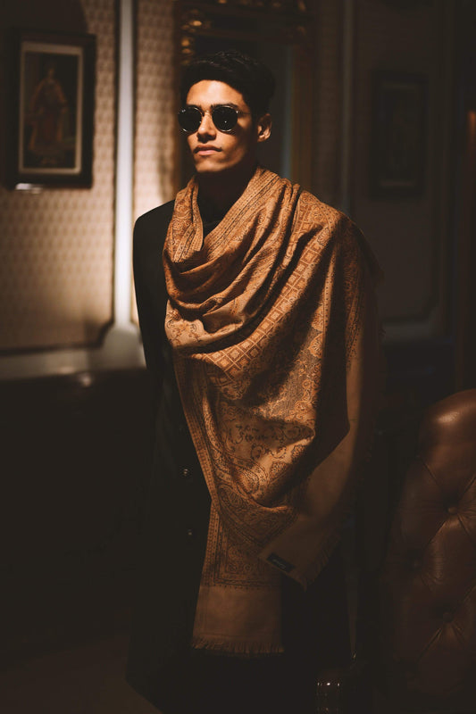 Pashtush India 70x200 Pashtush Mens fine Soft Ethnic Stole