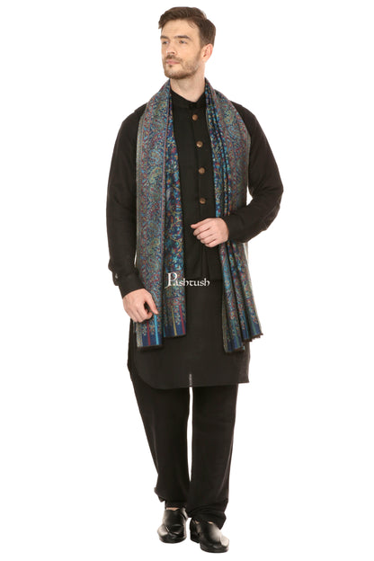 Pashtush India Mens Scarves Stoles and Mufflers Pashtush Mens Fine Soft Ethnic Stole