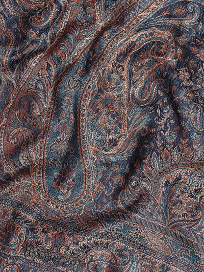 Pashtush India 70x200 Pashtush Mens fine Soft Ethnic Stole Navy Blue
