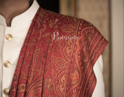 Pashtush India 100x200 Pashtush Mens fine Soft Ethnic Stole, Reversible