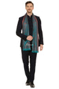 Pashtush India Mens Scarves Stoles and Mufflers Pashtush Mens Fine Soft Ethnic Stole - Seagreen dark