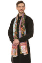 Pashtush India Mens Scarves Stoles and Mufflers Pashtush Mens Fine Soft Ethnic Stole, Shikaardar Design