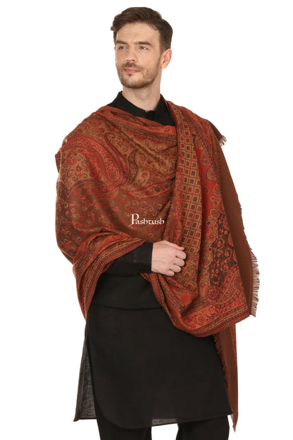 Pashtush India Mens Scarves Stoles and Mufflers Pashtush Mens Fine Soft Ethnic Stole Stole