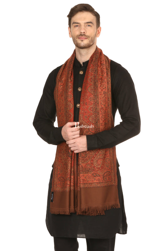 Pashtush India Mens Scarves Stoles and Mufflers Pashtush Mens Fine Soft Ethnic Stole Stole