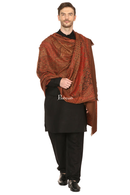 Pashtush India Mens Scarves Stoles and Mufflers Pashtush Mens Fine Soft Ethnic Stole Stole