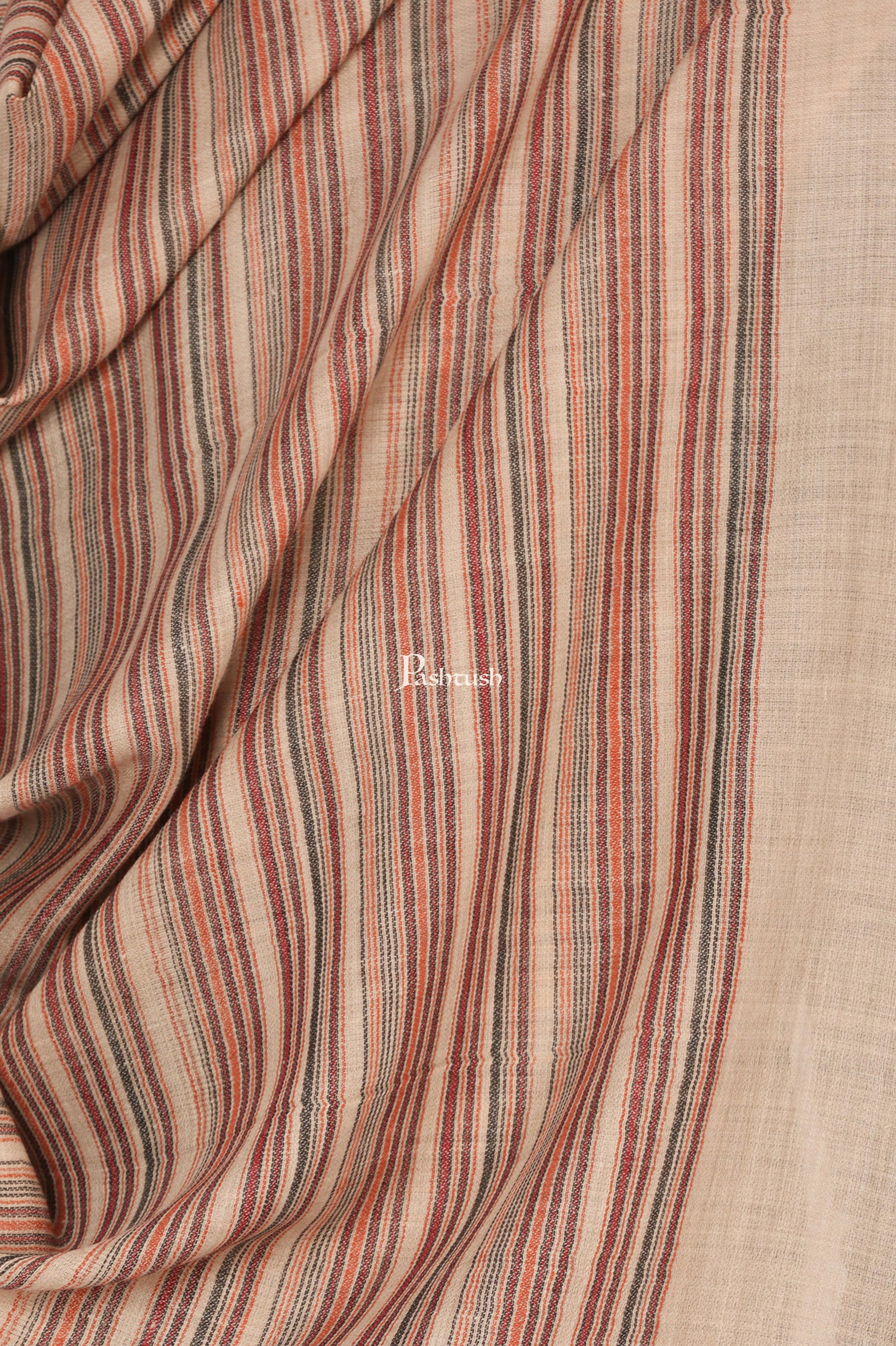 Pashtush India Mens Scarves Stoles and Mufflers Pashtush Mens Fine Soft Striped Stole