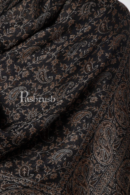 Pashtush India 70x200 Pashtush Mens Fine Wool Ethnic Stole