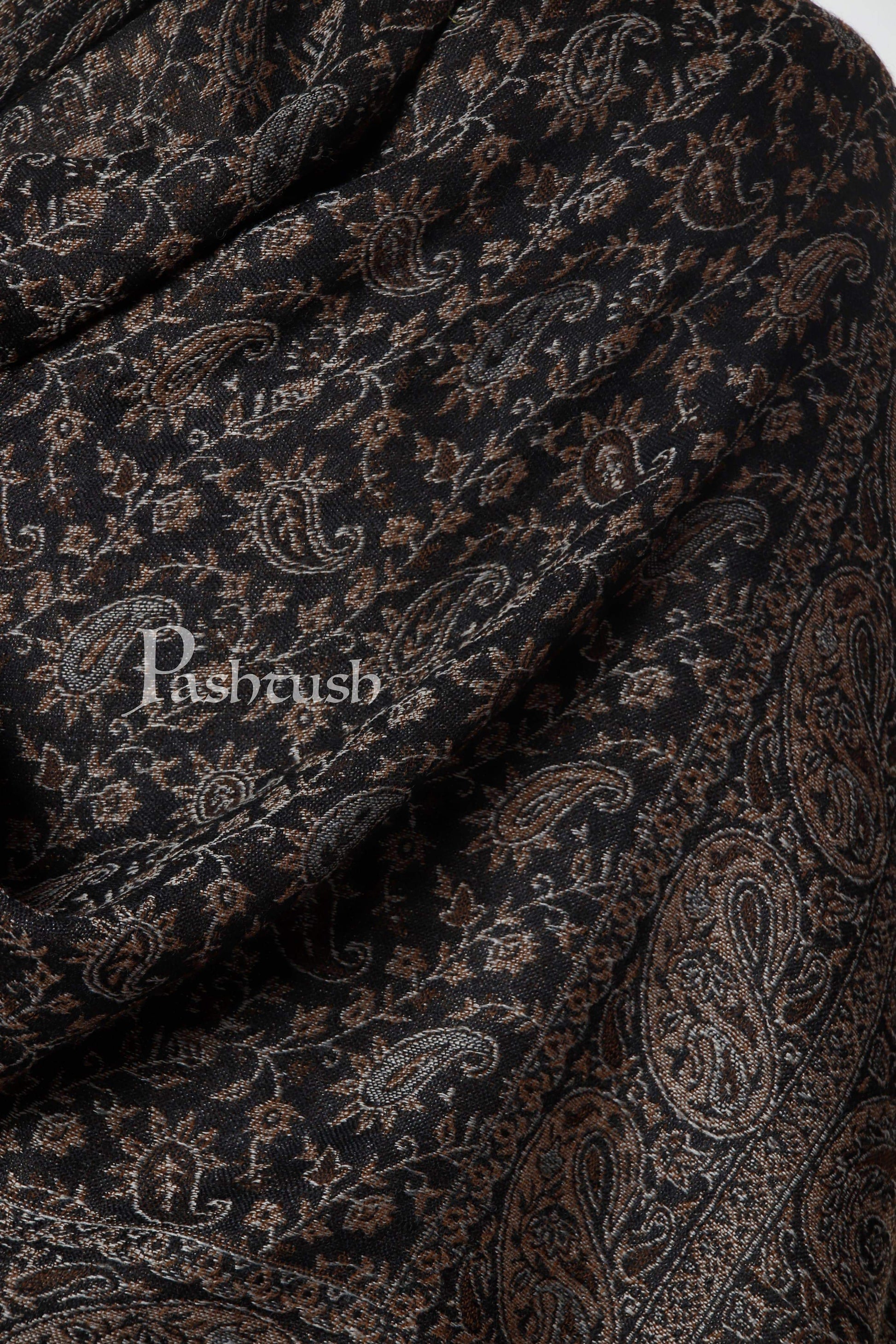 Pashtush India 70x200 Pashtush Mens Fine Wool Ethnic Stole