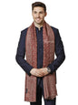 Pashtush India 70x200 Pashtush Mens Fine Wool Ethnic Stole, With Paisley Weave