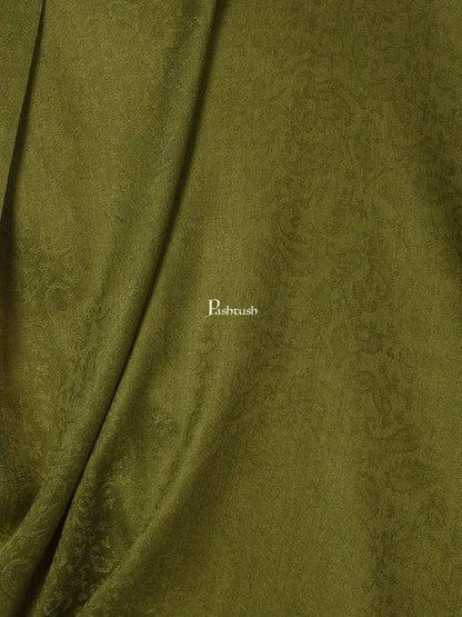 Pashtush India Mens Scarves Stoles and Mufflers Pashtush Mens Fine Wool Jacquard Muffler, Emerald Green