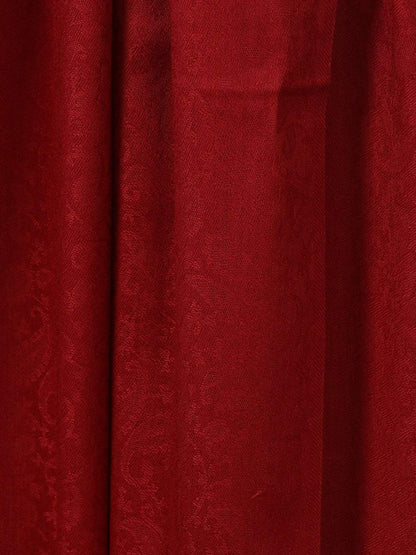 Pashtush India 70x200 Pashtush Mens Fine Wool Jacquard Muffler, Maroon