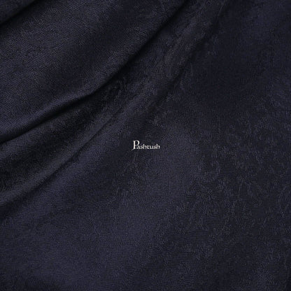 Pashtush India Mens Scarves Stoles and Mufflers Pashtush Mens Fine Wool Jacquard Muffler, Navy Blue