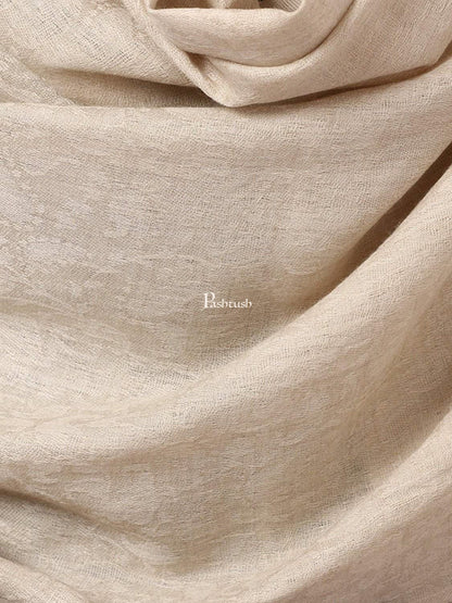 Pashtush India Mens Scarves Stoles and Mufflers Pashtush Mens Fine Wool Jacquard Muffler, Sahara