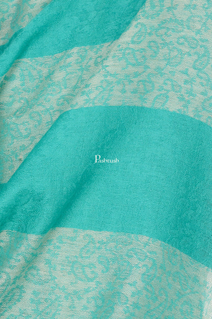 Pashtush India Mens Scarves Stoles and Mufflers Pashtush Mens Fine Wool Reversible Muffler, Soft And Warm - Sea Green